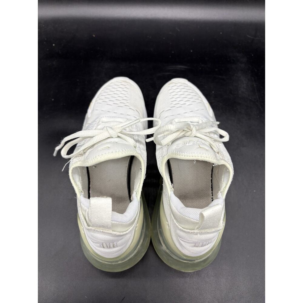 Nike Air Max 270 Shoes Youth Size 4Y White Triple White Mesh Sneakers 943345-103 - Picture 4 of 8
